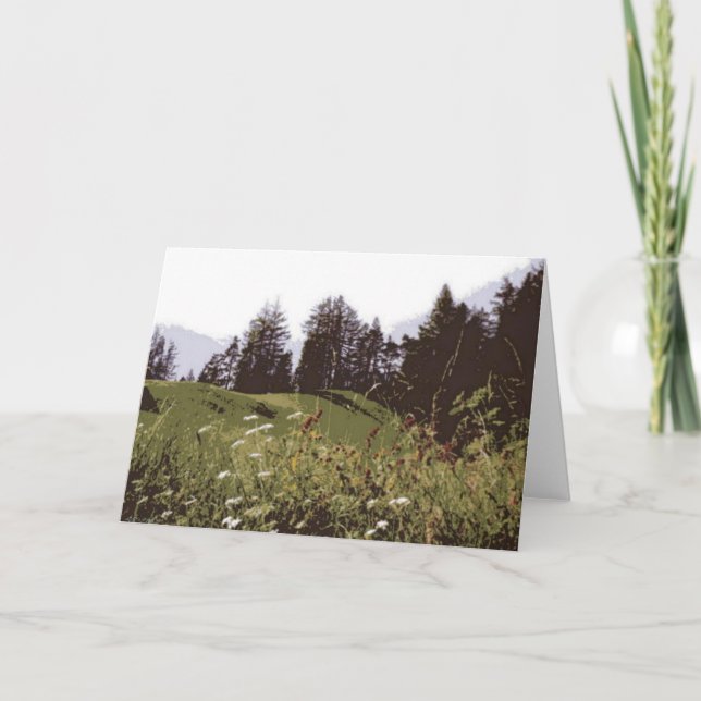 Hochgebirge Paradies Grußkarte Feiertagskarte (Vorderseite)