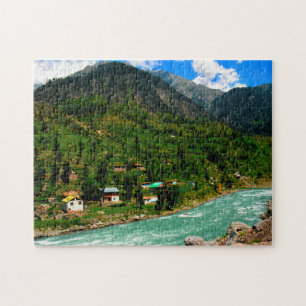 Hochgebirgsflüsse Pakistan. Puzzle