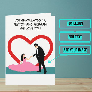 Hochgehobene Braut Hochzeitstag Glückwunsch Karte