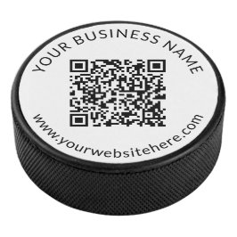 Hochgeladene QR-Code-Vorlage mit bearbeitbarem Tex Eishockey Puck