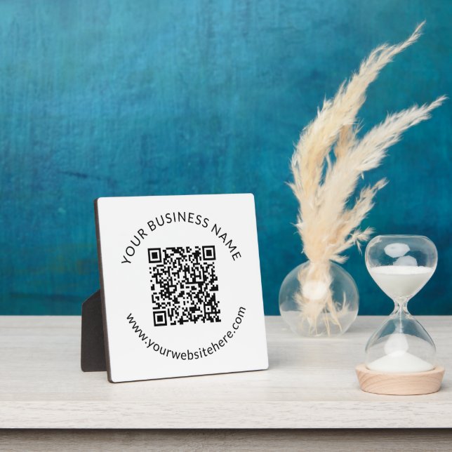 Hochgeladene QR-Code-Vorlage mit bearbeitbarem Tex Fotoplatte (InSitu)