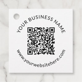 Hochgeladene QR-Code-Vorlage mit bearbeitbarem Tex Geschenkanhänger