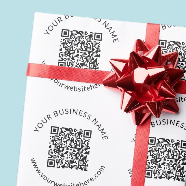 Hochgeladene QR-Code-Vorlage mit bearbeitbarem Tex Geschenkpapier (Von Creator hochgeladen)