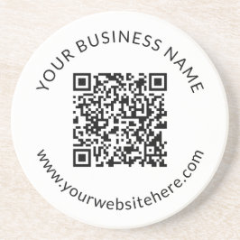 Hochgeladene QR-Code-Vorlage mit bearbeitbarem Tex Getränkeuntersetzer