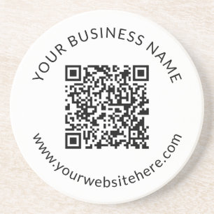 Hochgeladene QR-Code-Vorlage mit bearbeitbarem Tex Getränkeuntersetzer