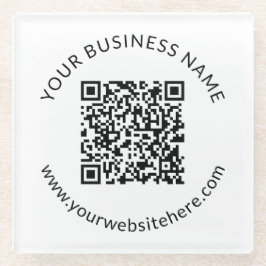 Hochgeladene QR-Code-Vorlage mit bearbeitbarem Tex Glasuntersetzer