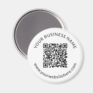 Hochgeladene QR-Code-Vorlage mit bearbeitbarem Tex Magnet
