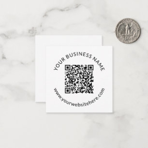 Hochgeladene QR-Code-Vorlage mit bearbeitbarem Tex Mitteilungskarte