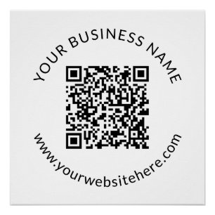 Hochgeladene QR-Code-Vorlage mit bearbeitbarem Tex Poster