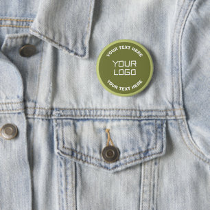 Hochgeladenes Logo oder Design & editierbarer Text Button