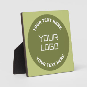 Hochgeladenes Logo oder Design & editierbarer Text Fotoplatte