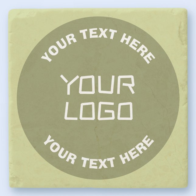 Hochgeladenes Logo oder Design & editierbarer Text Steinuntersetzer (Von Creator hochgeladen)