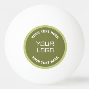 Hochgeladenes Logo oder Design & editierbarer Text Tischtennisball