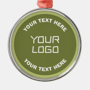 Hochgeladenes Logo oder Design & Text in jeder Far Ornament Aus Metall