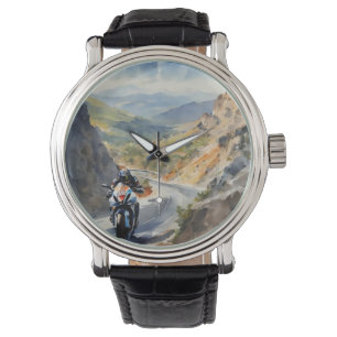 Hochgeschwindigkeits-Abenteuer in lebendiger Bergw Armbanduhr
