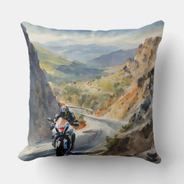 Hochgeschwindigkeits-Abenteuer in lebendiger Bergw Kissen