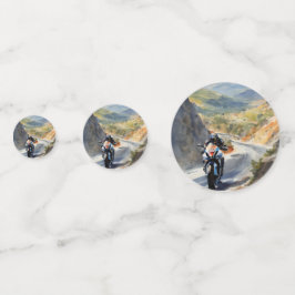 Hochgeschwindigkeits-Abenteuer in lebendiger Bergw Konfetti