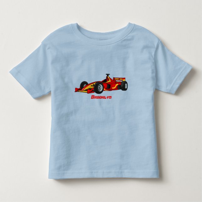 Hochgeschwindigkeits-Rennwagen - Cartoon Kleinkind T-shirt (Vorderseite)