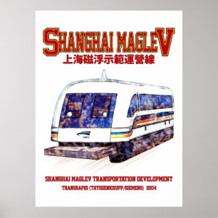 Hochgeschwindigkeitszug Shanghai Maglev SMT Transr Poster