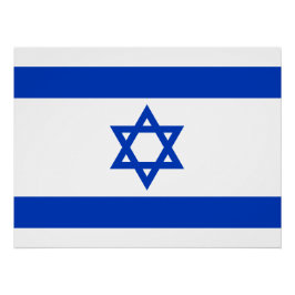 Hochglanz auf israelischer Flagge Poster