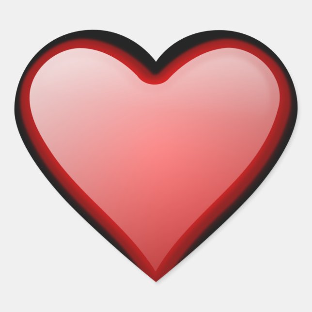 Hochglanz-Liebe Herz-Aufkleber (Vorderseite)