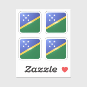 Hochglanzflagge der Salomonen Aufkleber