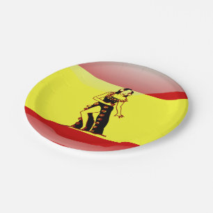 Hochglanzflagge Pappteller