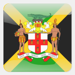 Hochglanzflagge Quadratischer Aufkleber