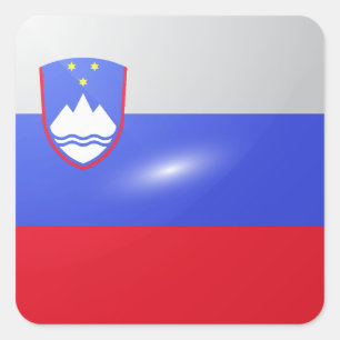 Hochglanzflagge Quadratischer Aufkleber
