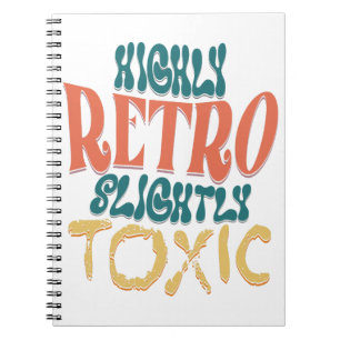 Hochgradig Retro, Leicht Giftige Vintage-Typografi Notizblock