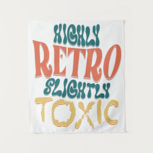 Hochgradig Retro, leicht giftige Vintage-Typografi Wandteppich