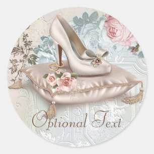 Hochhackige Schuh Vintage Brautparty Aufkleber