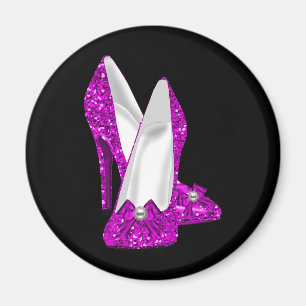 Hochhackige Schuhe Stiletto Glitter Rosa Magnet
