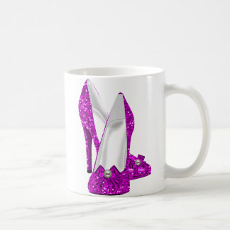 Hochhackige Schuhe Stiletto Glitter Rosa Tasse