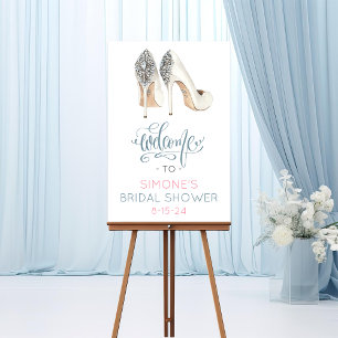 Hochhackiges Schuh Brautparty Willkommensschild Po Poster
