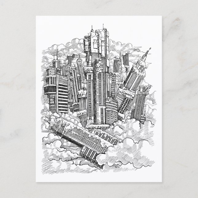 Hochhäuser - Postkarte (Vorderseite)