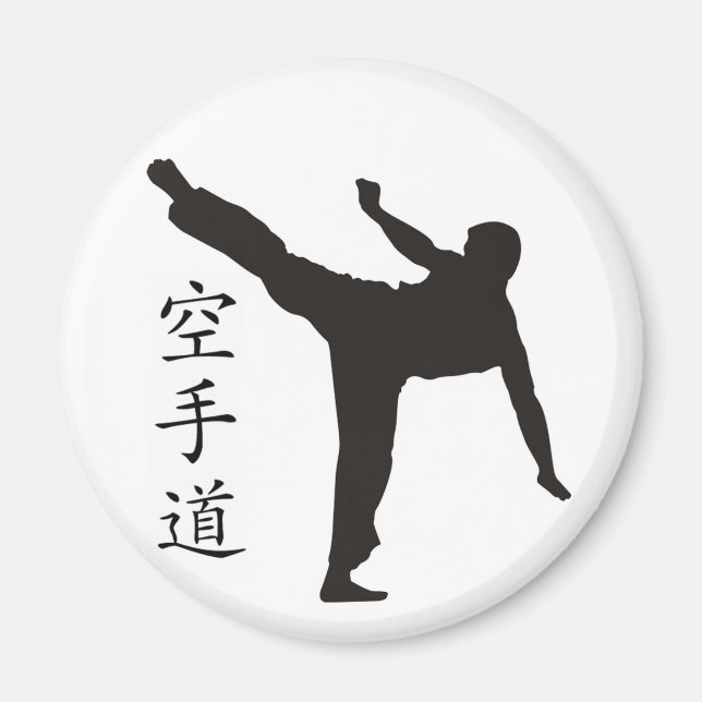 Hochkick/Karate-Kanji Magnet (Vorne)