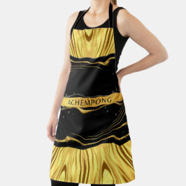 Hochkontrast-Opulenz: Achempong Black Gold Koch  Schürze