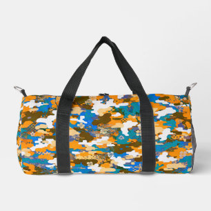 Hochkontrast-Urban-Digitaltarnmuster Duffle Bag