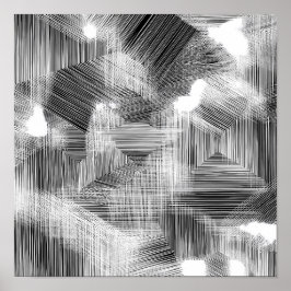 Hochkontrast-Vorlage für geometrische Tiefendekoup Poster