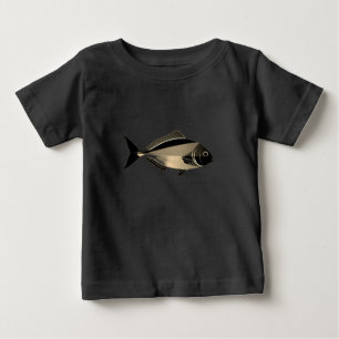 Hochkontrastfisch - Minimalistische Schwarz-Weiß-K Baby T-shirt