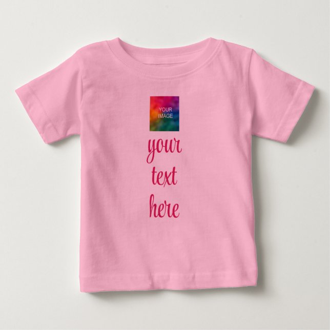 Hochladen des Bilds Hinzufügen von Text Trendy Tem Baby T-shirt (Vorderseite)
