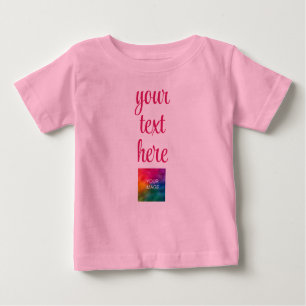 Hochladen des Bilds Hinzufügen von Textvorlage Pin Baby T-shirt
