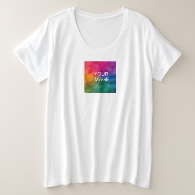 Hochladen Ihres Fotos zu doppelseitig großen Fraue Große Größe T-Shirt (Design vorne)