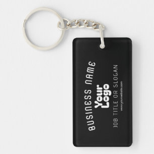 Hochladen Logo Retro-Modern Schwarz & Weiß (editie Schlüsselanhänger