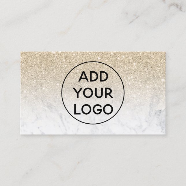 Hochladen Logo typografie Marmor leichte Gold Glit Visitenkarte (Vorderseite)