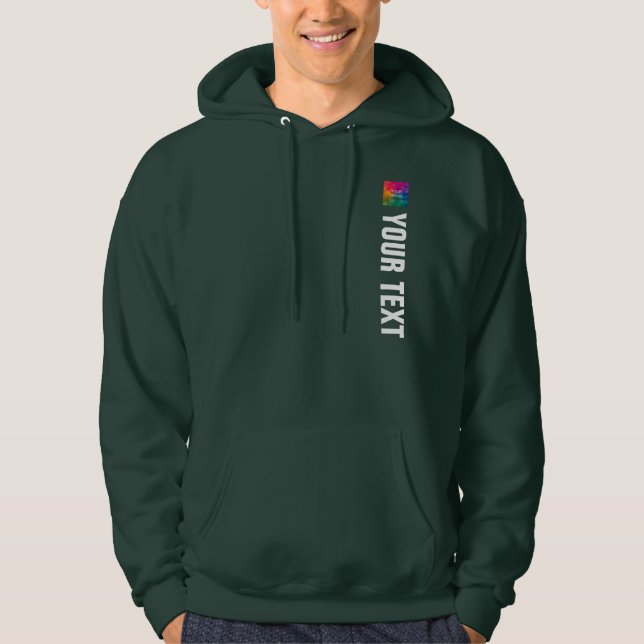 Hochladen von Bildern Hinzufügen von Textvorlage M Hoodie (Vorderseite)
