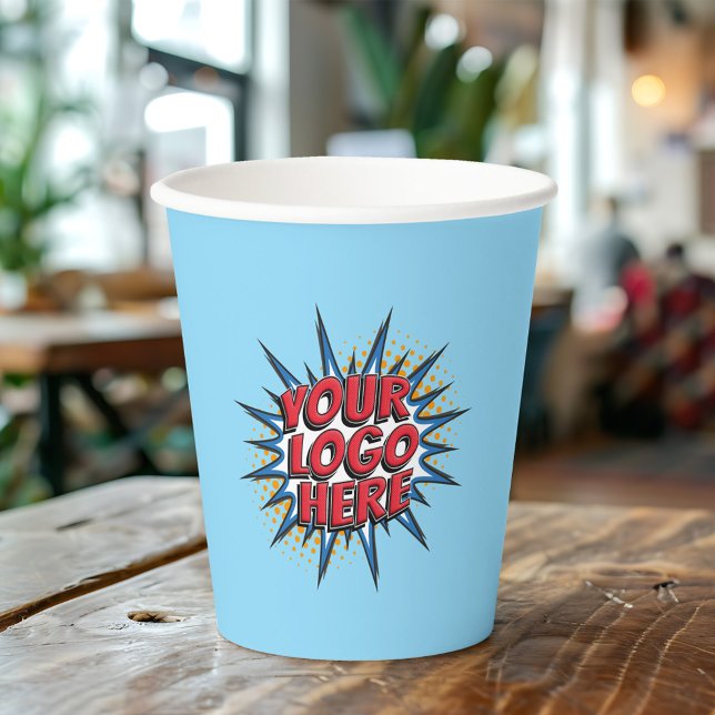 Hochladen von Firmenlogos, Vorder- und Rückseite,  Pappbecher (Von Creator hochgeladen)