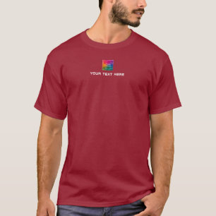 Hochladen von Logo oder Foto Text Kleine Schriftar T-Shirt