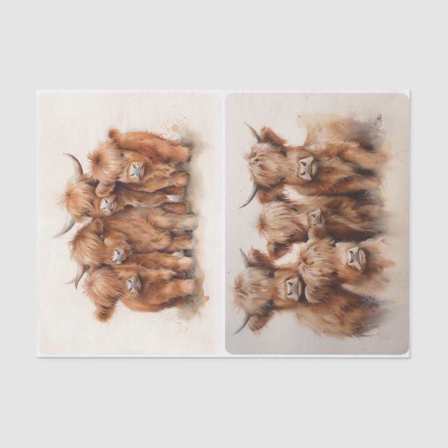 Hochland-Ansammlung Seidenpapier (Vorderseite)